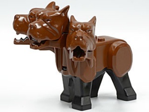 40245c00-8G Hond met drie koppen (HP Fluffy) LET OP PAKKETZENDING! bruin (klassiek) gebruikt *0D000