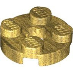4032-115 Platte plaat 2x2 rond goud, parel NIEUW *1B209