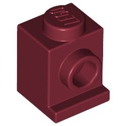 4070-59G Steen 1x1 met koplamp rood, donker gebruikt *1R001