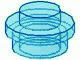 4073-15 Platte plaat 1x1 rond transparant lichtblauw NIEUW *1B207