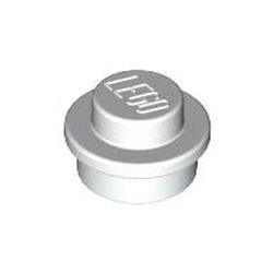 4073-1G Platte plaat 1x1 rond wit gebruikt *1B375