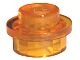 4073-98 Platte plaat 1x1 rond transparant oranje NIEUW *1B207