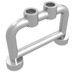 4083-22 Hek van buizen nopgaten bovenop 1x4x2 chrome zilver NIEUW *1B255