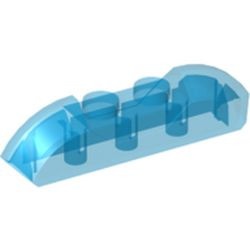 40996-14G Steen 1x4 met schuine einden en twee noppen transparant donkerblauw gebruikt *1L0000