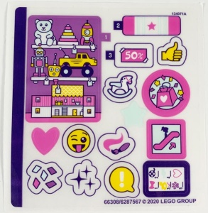 41409stk01 STICKER 41409 Emma's Shopping Play Cube NIEUW *0S0000