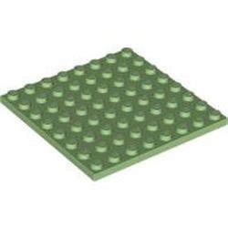 41539-37G Platte plaat 8x8 groen, midden gebruikt *1A048