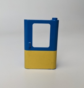 4182p01-7G Trein, Deur 1x4x5 rechts met gele bodem blauw gebruikt *1D0000 - Img 1