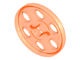 4185-18G Technic- Snaarwiel (Wedge Belt Wheel) transparant neonoranje gebruikt *0D0000