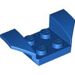 41854-7G Plaat 2x4 met spatbord verhoogde vleugels blauw gebruikt *0L000