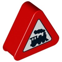 42025pb06-1 DUPLO Waarschuwingsbord overweg wit NIEUW *