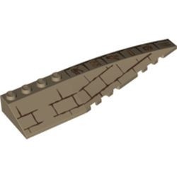 42060pb17-69 Steen, wig 12x3 links met stenen crème,donker NIEUW *5D000