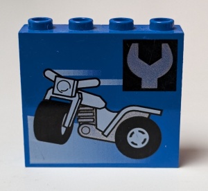 4215bpx26-7G Paneel 1x4x3 Motorfiets blauw gebruikt *0D0000