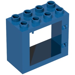 4253-7G DUPLO Deurframe vlak met 2 clips blauw gebruikt *