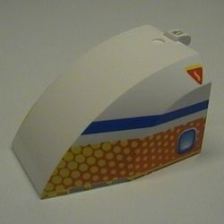 42602px02-1G Cockpit ruit met scharnier 8x6x4 met blauw/oranje (PAKKETPOST) wit gebruikt *