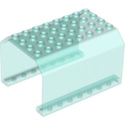 42604-15 Vliegtuigromp hoekige top 6x8x4 (PAKKETPOST!) transparant lichtblauw NIEUW *