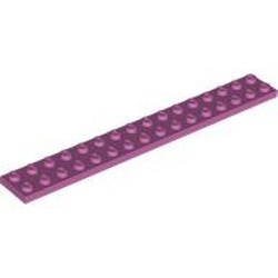 4282-47G Platte plaat 2x16 roze, donker gebruikt *1A036