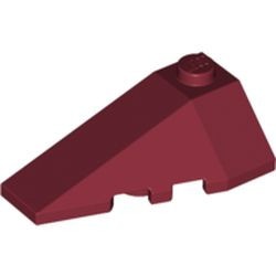 43710-59 Steen, wig 4x2 links 1 nop bovenop rood, donker NIEUW *0L000