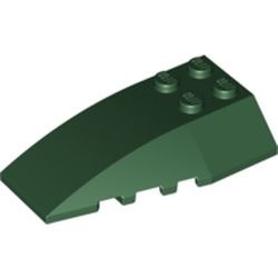 43712-80G Steen, wig 6x4 drievoudig gebogen groen, donker gebruikt *1D012