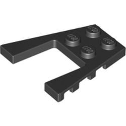 43719-11 Wigplaat 4x4 (L+R toelopend) zwart NIEUW *5A014