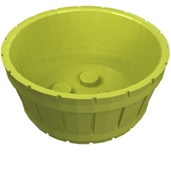 4424-76 Vat groot, HALF zonder asgat lime, midden NIEUW *5K000