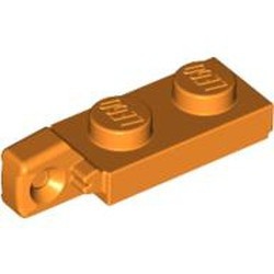 44301-4 Scharnierplaat 1x2- 1 vinger aan einde oranje NIEUW *1B298