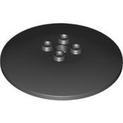 44375a-11G Schotel 6x6 HOLLE noppen zwart gebruikt *1R024
