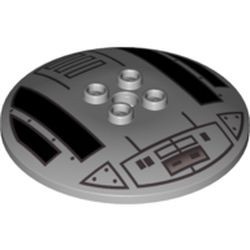 44375apb03-86 Schotel 6x6 Star wars TIE Advanced Hatch patroon grijs, licht (blauwachtig) NIEUW *1R026