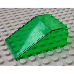 4474-20G Ruit 6x4x2 cockpit laag, scharnierend transparant groen gebruikt *1C009