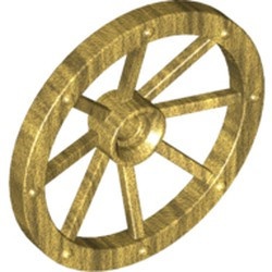 4489-115 Wiel Kasteel midden (33mm diameter) goud, parel NIEUW *5W000