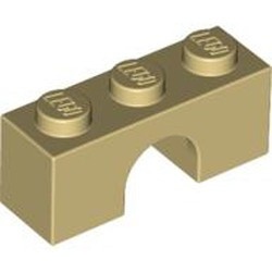 4490-2 Steen, boog 1x3x1 hoog crème NIEUW *1B382