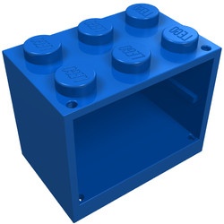 4532a-7G Kastje klein 2x3x2 DICHTE noppen (zie 4533 voor deur) blauw gebruikt *5K000