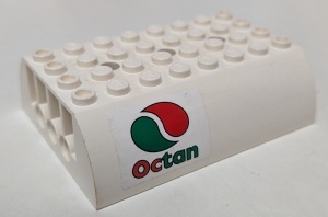 45411pb08-1G Dakpan 8x6x2 dubbel met Octan Logo aan beide kanten (Stickers) wit gebruikt *