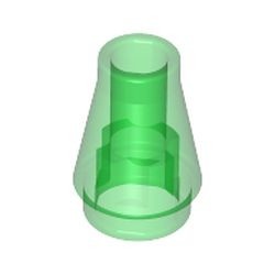 4589-20G Kegel 1x1x1 transparant groen gebruikt *1B333