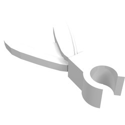 471-1G Pluim- veren met CLIP wit NIEUW *0L015