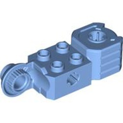 47431-42G Technic, steen 2x2 met asgat, vuist en rotatie Joint ball blauw, midden gebruikt *