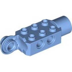 47432-42G Technic, steen 2x3 met gat en Rotation Joint Ball Half vericaal blauw, midden gebruikt *
