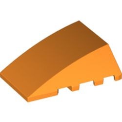 47753-4 Steen, wig 4x4 aflopend zonder noppen bovenop oranje NIEUW *