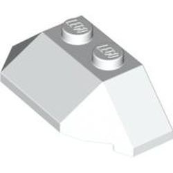 47759-1 Steen, wig 2x4 driekantig (breed) wit NIEUW *