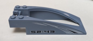 47843pb03-55G Ruit 10x4x2 aflopend met S2-43 patroon (Stickers) blauw, zandkleurig gebruikt *5S066