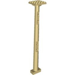 48002-2 Mast 2x2x20 met gaten crème NIEUW *
