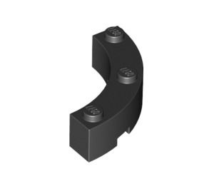 48092-11G Steen 4x4 gebogen (Dubbele macaroni) zwart gebruikt *1R015