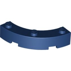 48092-63 Steen 4x4 gebogen (Dubbele macaroni) blauw, donker NIEUW *1B066