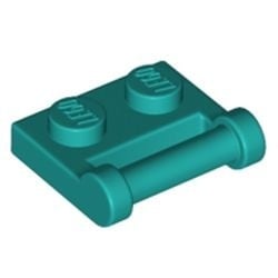 48336-39 Platte plaat 1x2 type 2 GESLOTEN hendel turquoise, donker NIEUW *1B294