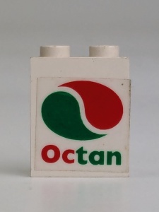 4864apb003-1G Paneel 1x2x2 met octan logo (sticker) - set 6594 wit gebruikt *0D0000
