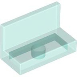 4865-15G Paneel 1x2x1 (bankje) rechte hoeken transparant lichtblauw gebruikt *1B396