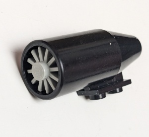 4868ac01-11G Motor met topplaat 1x2 grotere motor glad MET lichtgrijze VIN binnenkant zwart gebruikt *1D039