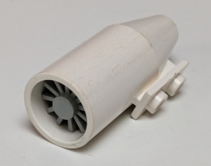 4868ac01-1G Motor met topplaat 1x2 grotere motor glad MET VIN wit gebruikt *1D039