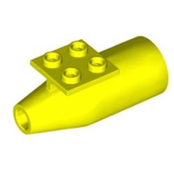 4868b-236 Motor met topplaat 2x2 grotere motor glad neon geel NIEUW *1D0000