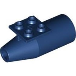4868b-63 Motor met topplaat 2x2 grotere motor glad zonder vin blauw, donker NIEUW *1D0000