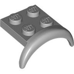 49097-86 Spatbord 3x3x1 ronde boog grijs, licht (blauwachtig) NIEUW *3D000